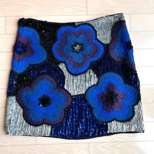 French connection sequined mini skirt